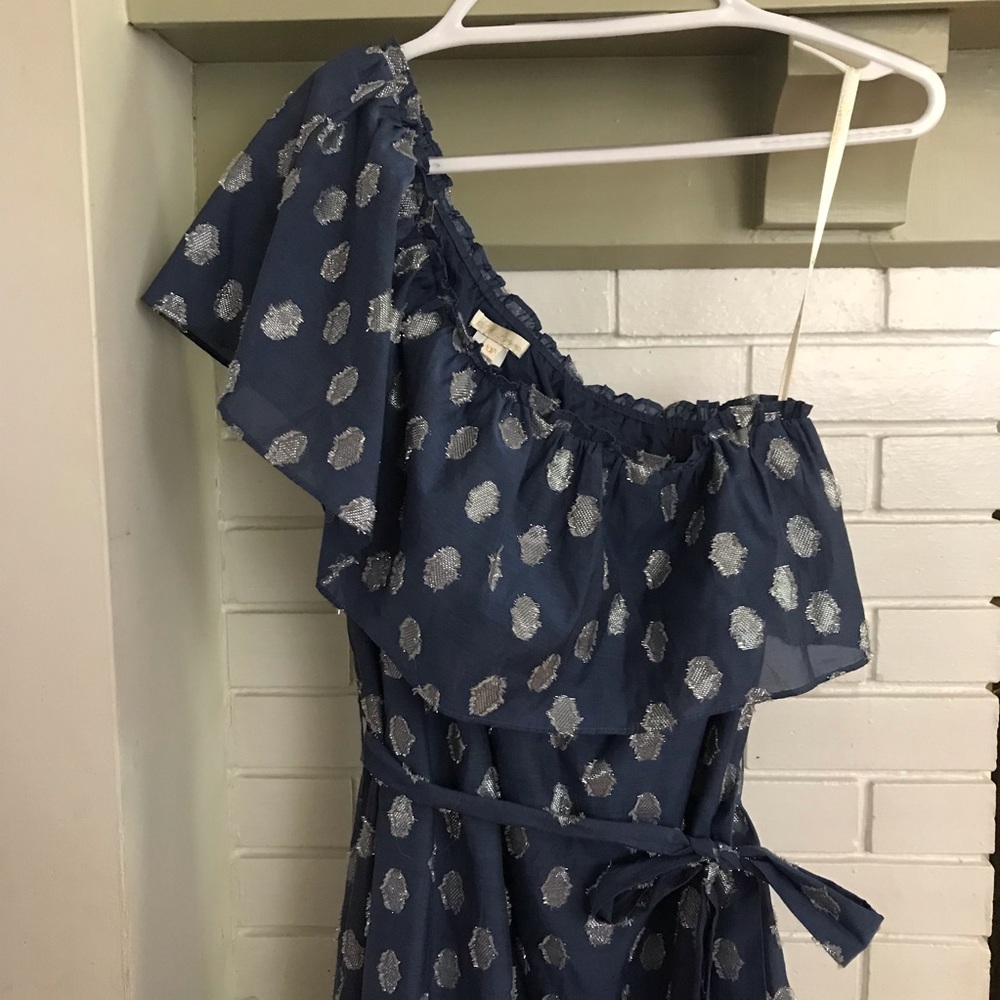 Shoshanna One Shoulder Ruffle Dress